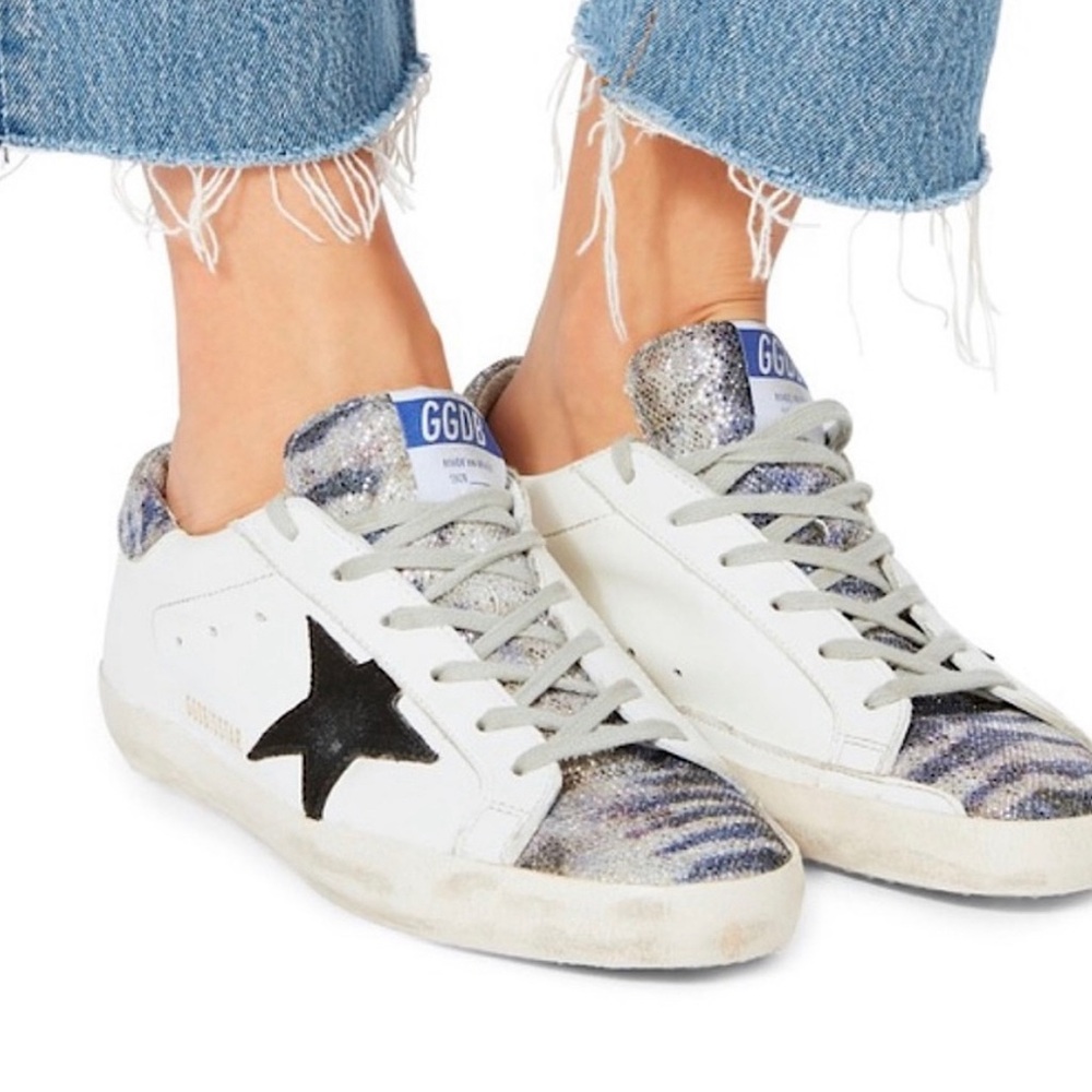 Golden Goose Zebra Glitter Superstar 40
